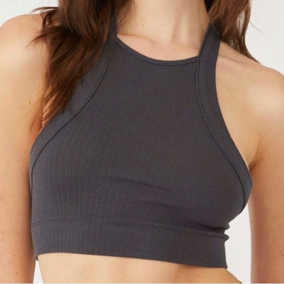 Free People Tops - Free People Catch Up Brami Charcoal size L